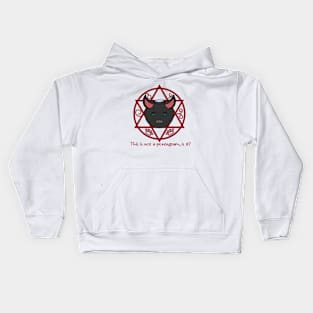 Diabolical cat in the star of david Kids Hoodie